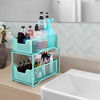 Picture of 2 Pack - Simple Trending Stackable 2-Tier Under Sink Cabinet Organizer with Sliding Storage Drawer,Blue