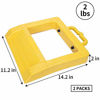 Picture of Homeon Wheels Pallet Truck Chock Heavy Duty Pallet Jack Stopper 14.2" Length x 11.6" Width x 2" Height 2 Pack(Yellow)