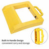 Picture of Homeon Wheels Pallet Truck Chock Heavy Duty Pallet Jack Stopper 14.2" Length x 11.6" Width x 2" Height 2 Pack(Yellow)