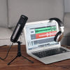 Picture of AUKEY Condenser Microphone for Recording, USB Cardioid Microphone with 3.5mm Headphone Jack, and Tripod Stand for PC and Computer