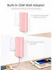 Picture of Luxtude Portable Charger for iPhone,10000mAh Power Bank Built-in Lightning Cable & Wall Plug, Apple Certified Portable iPhone Charger, Travel Charger Power Bank for iPhone, iPad, Samsung etc. - Pink