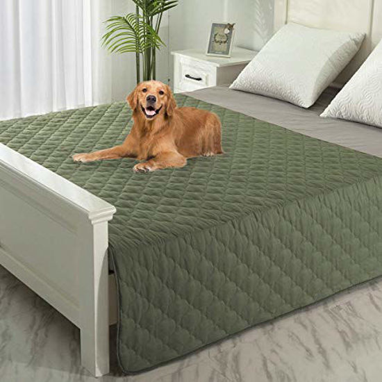 Picture of SPXTEX Dog Bed Covers Dog Rugs Pet Pads Puppy Pads Washable Pee Pads for Dog Blankets for Couch Protection Super Soft Pet Bed Covers for Dog Training Pads 1 Piece 82"x102" Amy Green