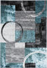 Picture of Contemporary Abstract Circle Design Gray Soft 5'3" x 7'3" Indoor Area Rug