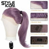 Picture of Style Icon Easy-360 Lace Wigs 28" Free Part Lace Frontal Wigs Purple Synthetic Wig (28", QTASHPU)