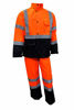 Picture of RK Safety RW-CLA3-OR33 Class 3 Rain suit, Jacket, Pants High Visibility Reflective Black Bottom (4XL, Orange)