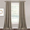 Picture of StangH Camel Beige Velvet Curtains - Thermal Insulated Winter Curtains for Living Room, Grommet Light Blocking Summer Shades for Bedroom / Den / Dorm, W52 x L96, 2 Panels