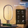 Picture of Heng Balance lamp, DesignNest, Allocacoc, Switch on in mid-air, USB Powered LED Table lamp, magneticDesk lamp, Warm Eye-Care Lamp, Contemporary Soft Light, Office, Home (White)