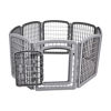 Picture of Amazon Basics 8-Panel Plastic Pet Pen Fence Enclosure With Gate - 59 x 58 x 28 Inches, Grey