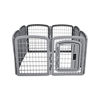 Picture of Amazon Basics 8-Panel Plastic Pet Pen Fence Enclosure With Gate - 59 x 58 x 28 Inches, Grey