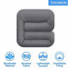 Picture of TEKAMON All Season Full Comforter Winter Warm Summer Soft Quilted Down Alternative Duvet Insert Corner Tabs, Machine Washable Fluffy Reversible Collection for Hotel, Charcoal Grey