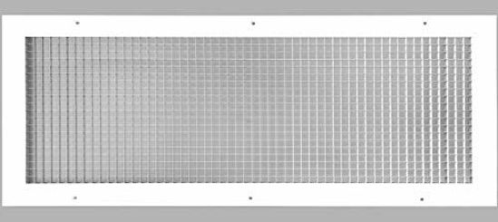 Picture of 14" x 32" Cube Core Eggcrate Return Air Grille - Aluminum Rust Proof - HVAC Vent Duct Cover - White [Outer Dimensions: 16.75"w X 34.75"h]