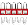 Picture of Lockout Tagout Locks, Safety Padlock10 PCS with Number (Red 11-20)