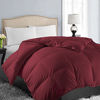 Picture of EASELAND All Season Soft Quilted Down Alternative Comforter Reversible Duvet Insert with Corner Tabs,Winter Summer Warm Fluffy,Queen,Burgandy,88x88 inches