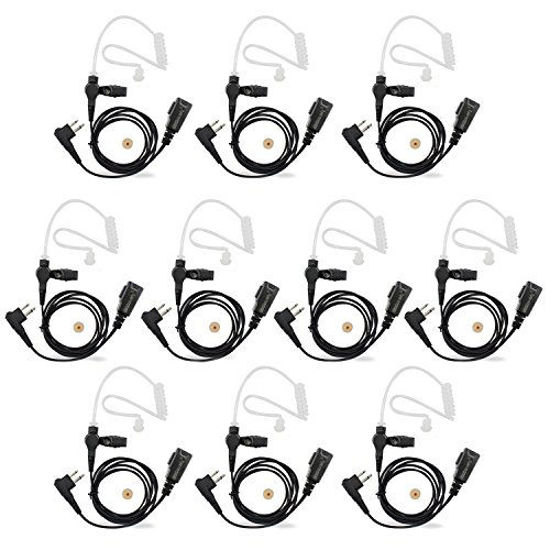 Picture of abcGoodefg FBI Style Surveillance Covert Headset Earpiece Mic for HYT (Hytera) Radios Motorola radioa CLS1110 CLS1410 CLS1413 CLS1450 CLS1450C CP200 PR400 CP100 TC-500 (10 Pack)