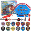 Picture of JIMI Bey Battling Top Stadium Blade Battle Set, 12 Burst Spinning Tops 3 Launchers Grip 1 Arena Combat Game, Toy Gift for Kids Boys Ages 6+