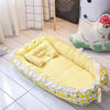 Picture of Brandream Baby Nest Bed Yellow, Fruit Newborn Baby Lounger with Lemon, Infant Sleeping Nest Breathable 100% Cotton Cute Baby Bassinet for Bed Lace Design, Portable Crib for Bedroom/Travel