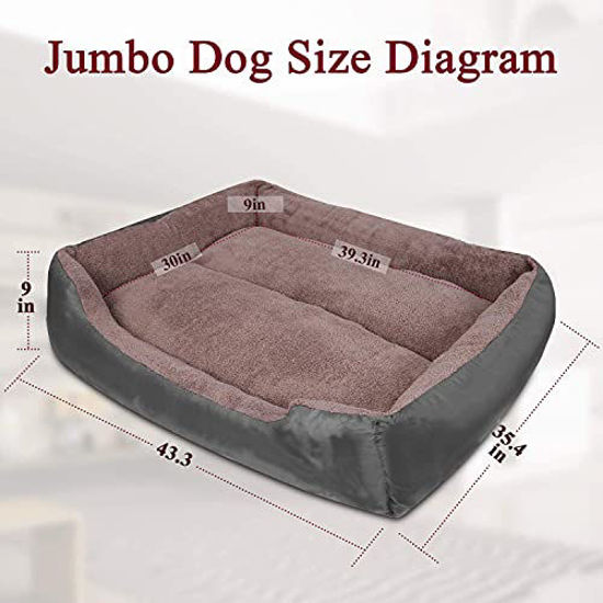 Picture of Warming Dog Beds for Medium Dogs Rectangle Washable Pet Bed with Firm Breathable PP for Cats, Sleeping Orthopedic Beds