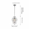 Picture of Riomasee Mini Chandelier Chrome Crystal Chandeliers Lighting 1-Light Modern Elegant Crystal Iron Ceiling Light Fixture for Bedroom,Bathroom,Girls Room