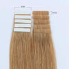 Picture of Sixstarhair Strawberry Blonde Tape in Hair Extensions 20 Pieces Remy Human Hair Extensions Double Side Tape Attached Invisible Hair Extensions [Color 27 Strawberry Blonde 18inch]