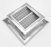 Picture of 14"w X 14"h Aluminum Exterior Vent for Walls & Crawlspace - Rain & Waterproof Air Vent with Screen Mesh - HVAC Grille - White [Outer Dimensions 15.5w x 15.5h]