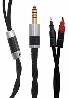 Picture of KK Cable H-PW WM1A/1Z, NW-ZX300A, PHA-2A 4.4MM Male Balanced for HD580, HD600, HD650 etc. Headphones Replacement Cable, Audio Upgrade Cable. (1.5M/4.9ft)