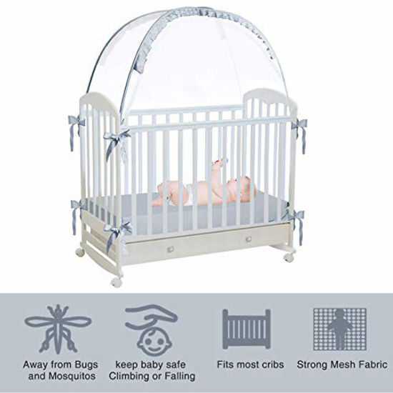 GetUSCart RUNNZER Baby Crib Safety Pop Up Tent Crib Net to Keep