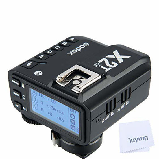 Picture of Godox X2T-S TTL Wireless Flash Trigger for Sony Bluetooth Connection Supports iOS/Android App Contoller, 1/8000s HSS, TCM Function,Relocated Control-Wheel,New AF Assist Light