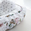 Picture of Brandream Girls Floral Baby Nest Bed Farmhouse Rose Newborn Lounger White Red Co Sleeping Sharing Bed with Floral Ruffle