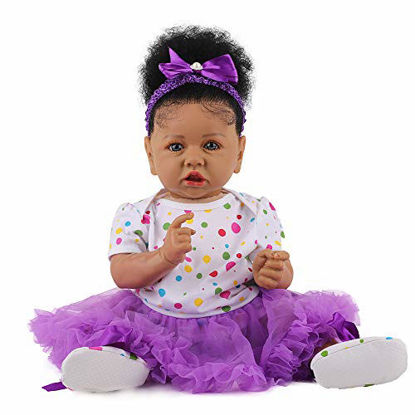 Reborn Baby Doll Black Silicone Full Body - 22Inch(55cm) Doll - PVC Free  Realistic Silicone Doll - for 3-10 Children's Gifts : : Toys &  Games