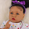 Picture of HOOMAI Lifelike Reborn Baby Dolls with Soft Body African American Realistic Girl Doll 22.8 Inch Best Birthday Gift Set