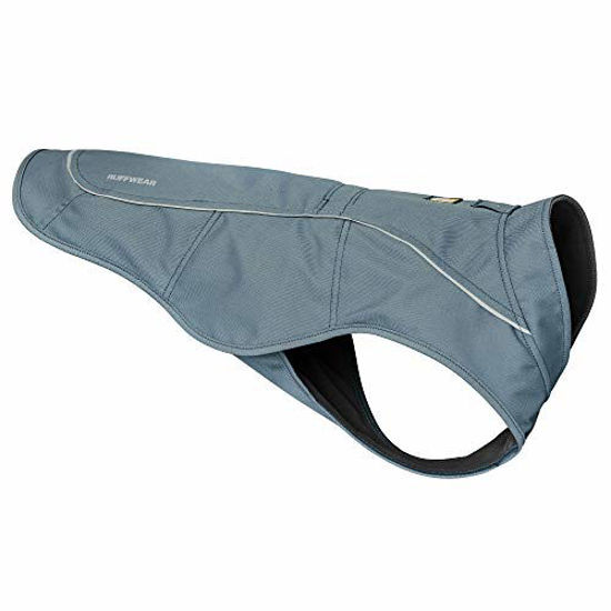 Picture of RUFFWEAR, Overcoat Fleece Lined Water Resistant Cold Weather Jacket for Dogs, Slate Blue, X-Small