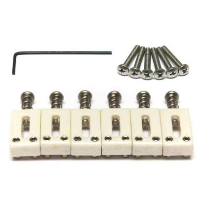 Picture of Graph Tech TUSQ Stratocaster/Telecaster Style Guitar Saddles 2 1/16 inch Spacing