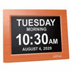 Picture of American Lifetime, Newest Version, Day Clock Extra Large Impaired Vision Digital Clock with Battery Backup and 5 Alarm Options, Brown Wood Color