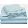 Picture of TOP Split King Royal Collection 1900 Egyptian Cotton Bamboo Quality Bed Sheet Set with 1 Fitted Sheet with 36" Split TOP, 1 King Flat and 2 King P/Cases.No Wrinkle (Aqua/ Light Blue, TOP Split King)