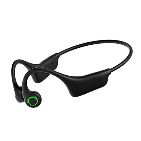 Picture of Bone Conduction Headphones, Krcong Wireless Bluetooth 5.0 Open Ear Headphones with Cool Intelligent Breathing Light, IPX7 Waterproof Sport Headphones with Mic for Workout, Running, Hiking, Cycling etc