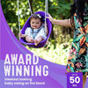 Picture of Swurfer Coconut - Your Child's First Swing with Blister Free Rope and 3-Point Safety Harness, Ages 9 Months and Up (Purple)