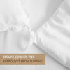 Picture of True Luxury 3-Piece Queen/Full White Duvet Cover Set, 600 Thread Count 100% Long-Staple Combed Egyptian Cotton Soft, Silky & Breathable Duvet Cover Set, Perfect Cover for Your Down Comforter.