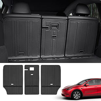 Picture of Xipoo Fit Tesla Model Y Trunk Mat Cargo Mat Trunk Mat Cargo Liner for 2020 2021 Tesla Model Y Accessories (Rear Trunk Backrest Mat for 5 Seats Model)