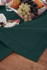 Picture of Solino Home Hemstitch Cotton Linen Tablecloth - 58 x 120 Inch, Natural Fabric Machine Washable - Dark Green Tablecloth for Indoor and Outdoor use