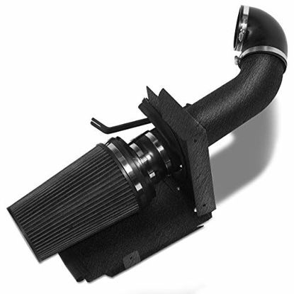 Picture of MOOSUN 4 inch Cold Air Intake Black Tube + Heat Shield for 1999-2006 GMC/Chevy V8 4.8L/5.3L/6.0L Silverado 1500/2500/3500 Black