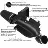 Picture of MOOSUN 4 inch Cold Air Intake Black Tube + Heat Shield for 1999-2006 GMC/Chevy V8 4.8L/5.3L/6.0L Silverado 1500/2500/3500 Black