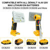 Picture of Cordless LED Work Light Powered by Dewalt 20V MAX Lithium Ion Batteries Hiesuan 18W 2000LM Handheld Flashlight Jobsite Light Rechargeable Outdoor Light with 110 Degree Pivoting Head