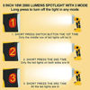 Picture of Cordless LED Work Light Powered by Dewalt 20V MAX Lithium Ion Batteries Hiesuan 18W 2000LM Handheld Flashlight Jobsite Light Rechargeable Outdoor Light with 110 Degree Pivoting Head