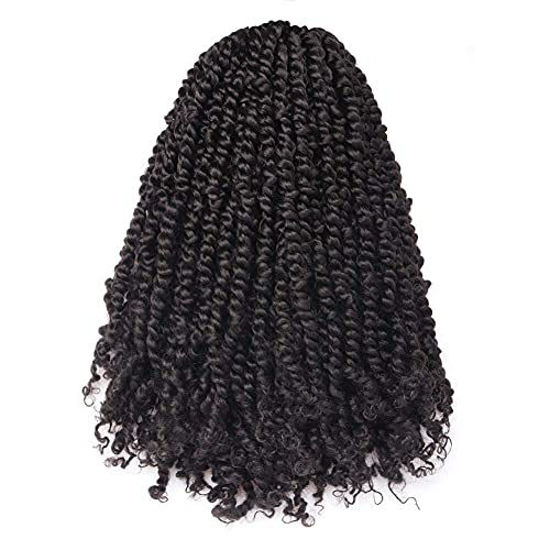 Picture of Toyotress Tiana Passion Twist Hair - 12 Inch 8 Packs Dark Brown Pre-twisted Crochet Braids Synthetic Braiding Hair Extenstion ( 12 Inch 8P, 2# )