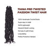 Picture of Toyotress Tiana Passion Twist Hair - 12 Inch 8 Packs Dark Brown Pre-twisted Crochet Braids Synthetic Braiding Hair Extenstion ( 12 Inch 8P, 2# )