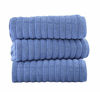 Picture of Classic Turkish Towels Luxury Ribbed Bath Towels - Soft Thick Jacquard Woven 3 Piece Bath Set Made with 100% Turkish Cotton (Royal Blue, 3-Piece Bath Sheet Set)