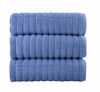 Picture of Classic Turkish Towels Luxury Ribbed Bath Towels - Soft Thick Jacquard Woven 3 Piece Bath Set Made with 100% Turkish Cotton (Royal Blue, 3-Piece Bath Sheet Set)