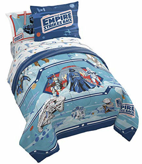 Picture of Jay Franco Star Wars Empire Strikes Back 40th Anniversary 7 Piece Full Bed Set - Includes Reversible Comforter & Sheet Set Bedding - Super Soft Fade Resistant Microfiber (Official Star Wars Product)