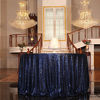 Picture of PartyDelight Navy Blue Sequin Tablecloth Round 120" Tablecovers