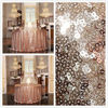 Picture of PartyDelight Sequin Tablecloth Round 132" Tablecloth, Rose Gold